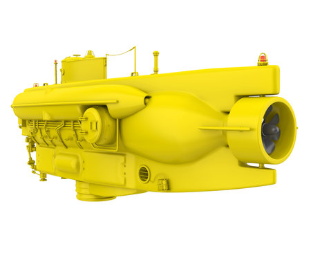 Small Yellow Submarine Isolatedの写真素材