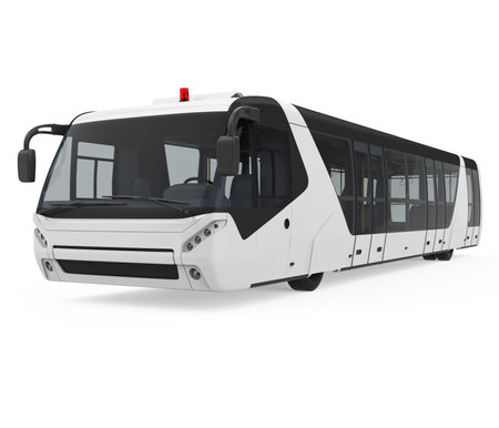 Airport Shuttle Bus Isolatedの写真素材