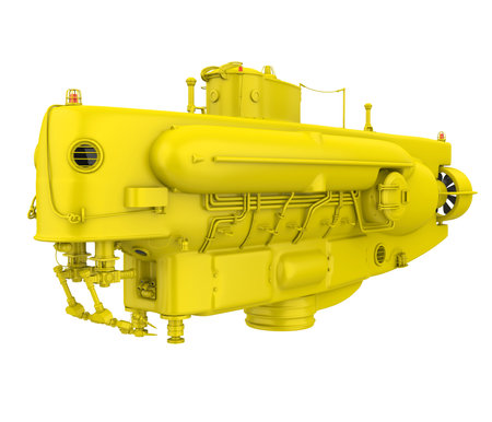 Small Yellow Submarine Isolatedの写真素材