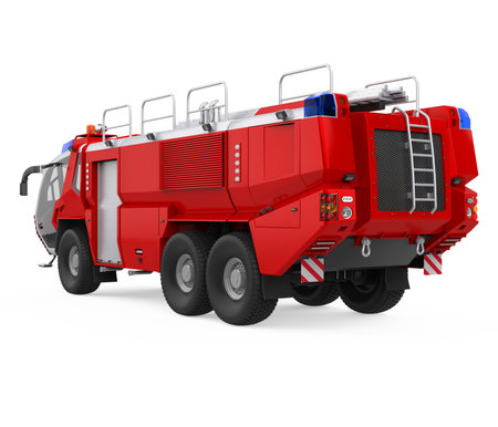 Fire Rescue Truck Isolatedの写真素材