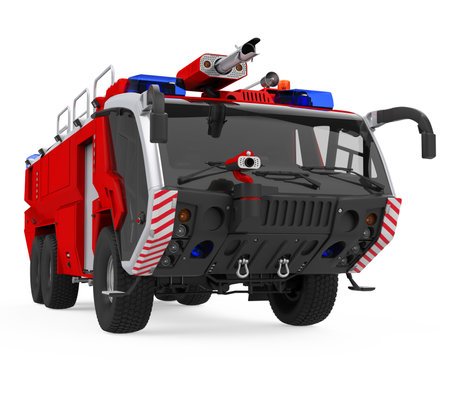 Fire Rescue Truck Isolatedの写真素材