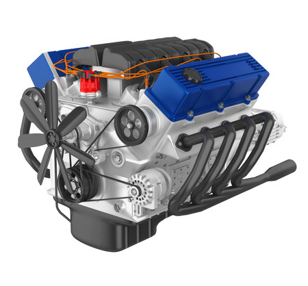 Automotive Car Engine Isolatedの写真素材