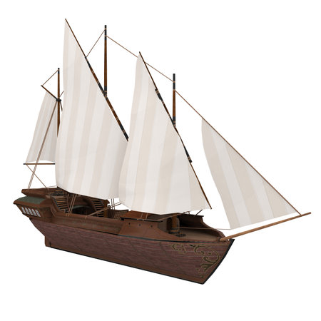 Sail Ship Isolatedの写真素材