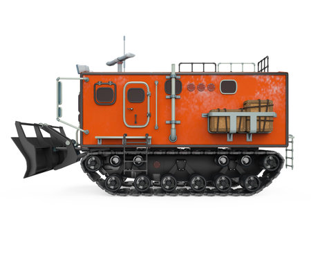 Snow Tracked Vehicle Isolatedの写真素材