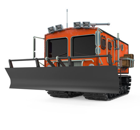 Snow Tracked Vehicle Isolatedの写真素材
