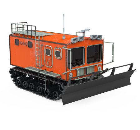 Snow Tracked Vehicle Isolatedの写真素材