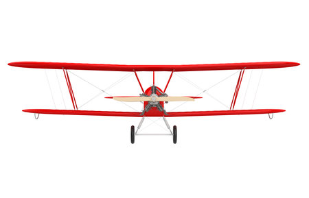 Red Airplane Biplane Isolatedの写真素材