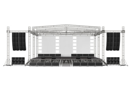 Outdoor Concert Stage Isolatedの写真素材
