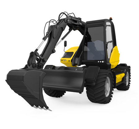 Mini Excavator Isolatedの写真素材