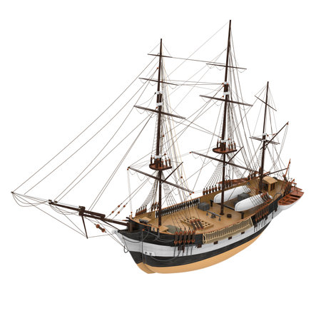 Sail Ship Isolatedの写真素材