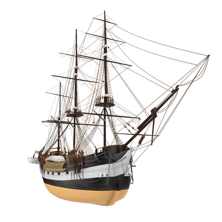 Sail Ship Isolatedの写真素材