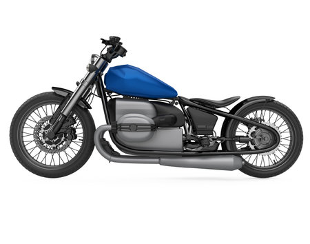 Motorcycle Isolated on White Backgroundの写真素材