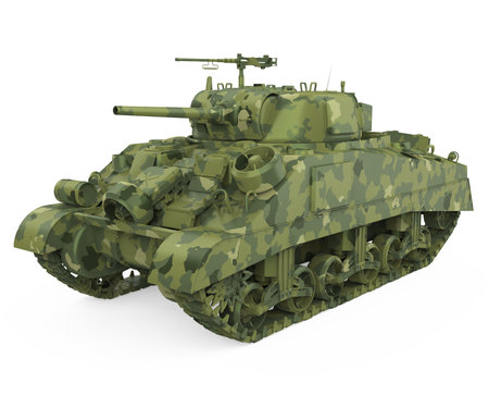 Military Tank Isolatedの写真素材