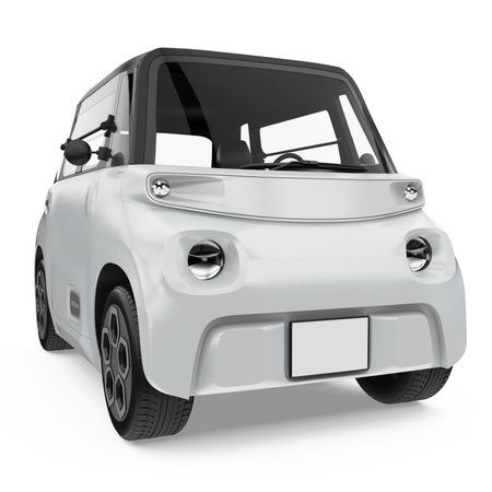 Electric Car Vehicle Isolatedの写真素材