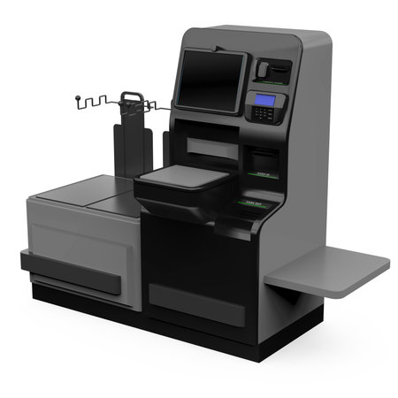 Self Service Cash Register Isolatedの写真素材