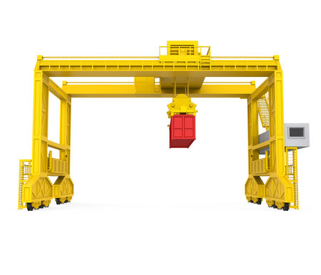 Gantry Crane Isolatedの写真素材