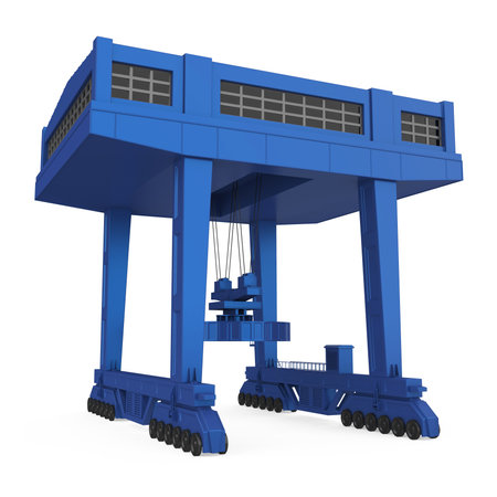 Gantry Crane Isolatedの写真素材