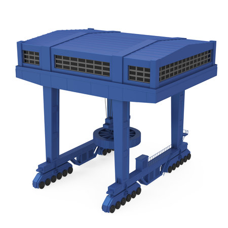 Gantry Crane Isolatedの写真素材