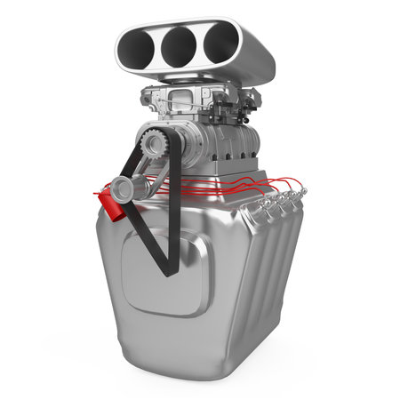 Automotive Car Engine Isolatedの写真素材