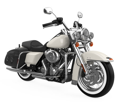Motorcycle isolated on white backgroundの写真素材