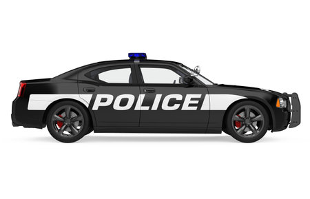Police Car Isolatedの写真素材