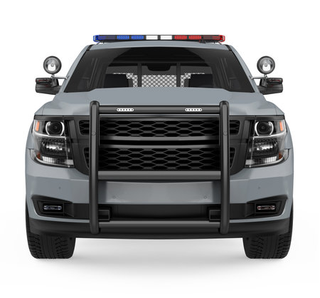 Police Car Isolatedの写真素材