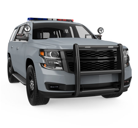 Police Car Isolatedの写真素材