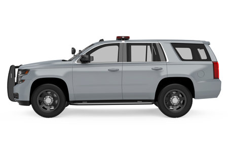 Police Car Isolatedの写真素材