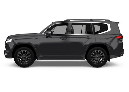 Black SUV Car Isolatedの写真素材