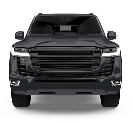 Black SUV Car Isolatedの写真素材