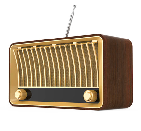 Vintage Radio Isolatedの写真素材