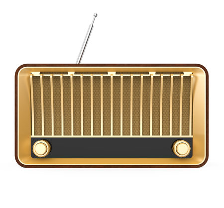 Vintage Radio Isolatedの写真素材