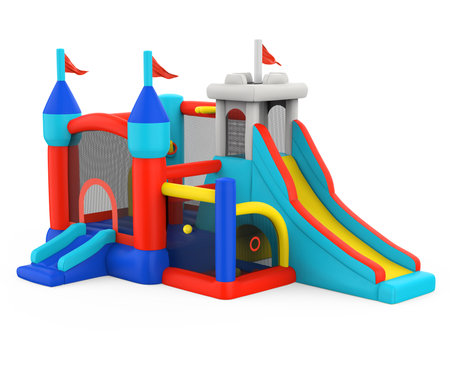 Inflatable Bouncy Castle Isolatedの写真素材