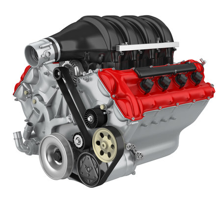 Automotive Car Engine Isolatedの写真素材