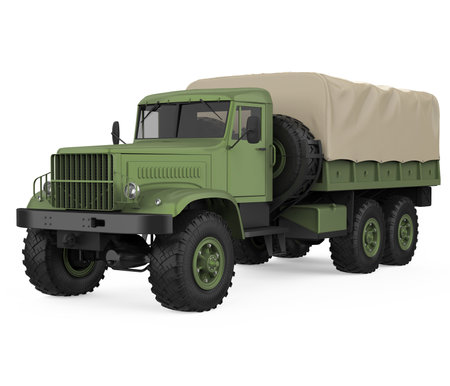 Military Truck Isolatedの写真素材