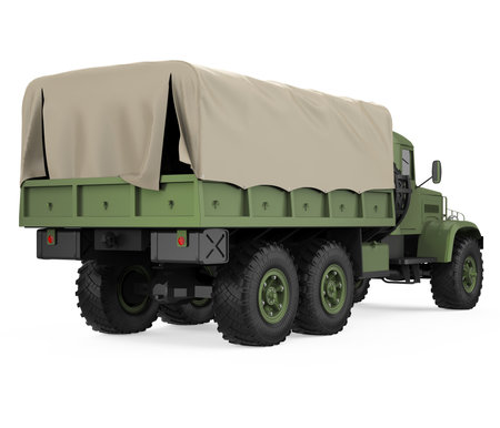 Military Truck Isolatedの写真素材