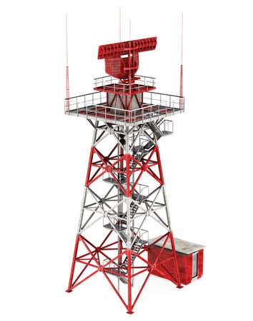 Radar Tower Station Isolatedの写真素材