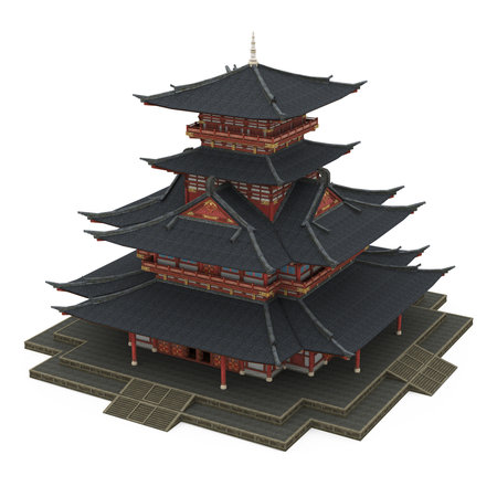 Pagoda Tower Isolatedの写真素材