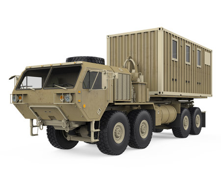 Military Truck Isolatedの写真素材