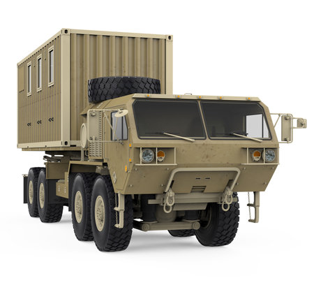 Military Truck Isolatedの写真素材