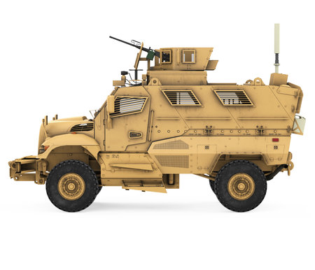 Military Truck Isolatedの写真素材