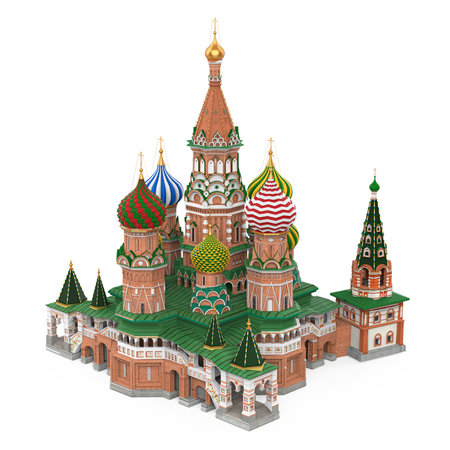 Saint Basil's Cathedral Isolatedの写真素材