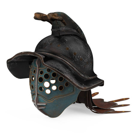 Gladiator Helmet Isolatedの写真素材