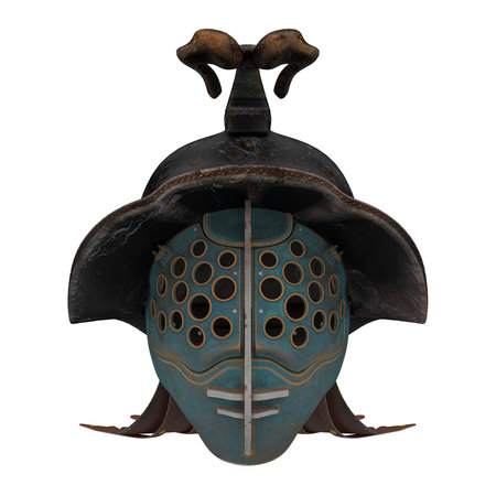 Gladiator Helmet Isolatedの写真素材
