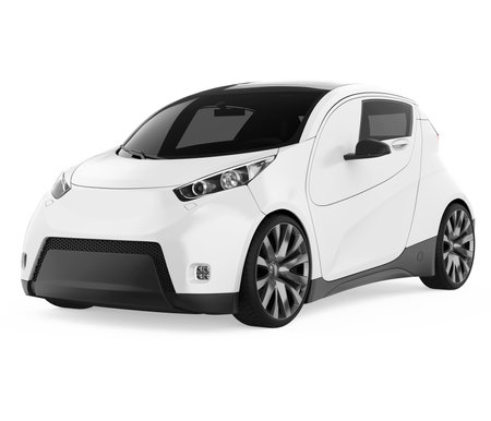 Electric Car Vehicle Isolatedの写真素材