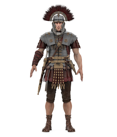 Roman Centurion Warrior Isolatedの写真素材