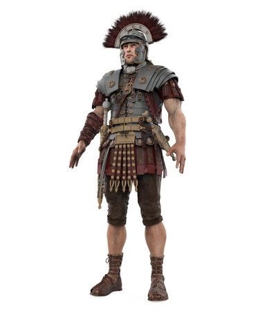 Roman Centurion Warrior Isolatedの写真素材