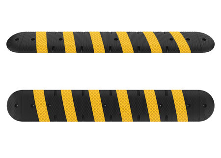 Rubber Speed Bump isolatedの写真素材