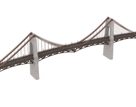 Modern Bridge Isolatedの写真素材