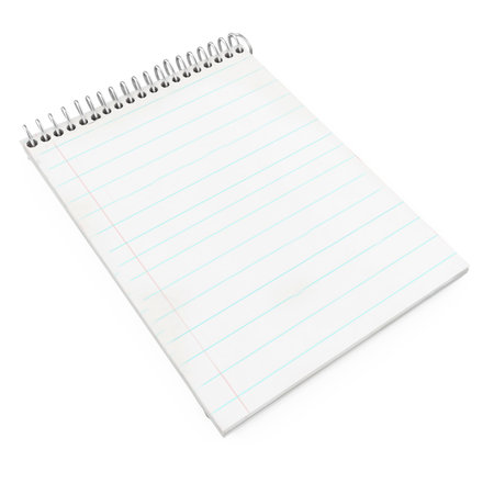 Blank Spiral Notepad Isolatedの写真素材
